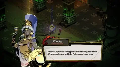 Tela de escolha de bênção de Athena em Hades