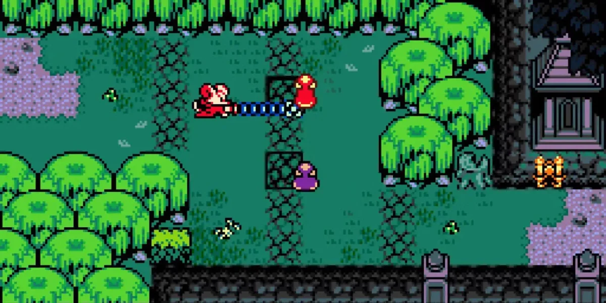 Mina the Hollower em estética inspirada no Game Boy