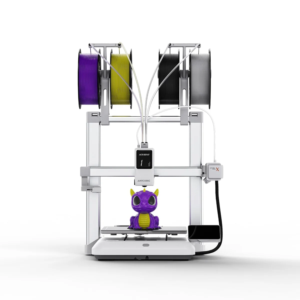 Impressora 3D ANYCUBIC Kobra X com sistema multicolor em foto oficial de produto