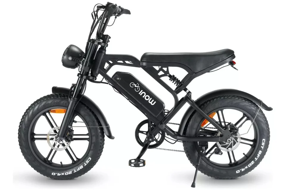 Bicicleta elétrica INOW V20 Pro em perfil lateral
