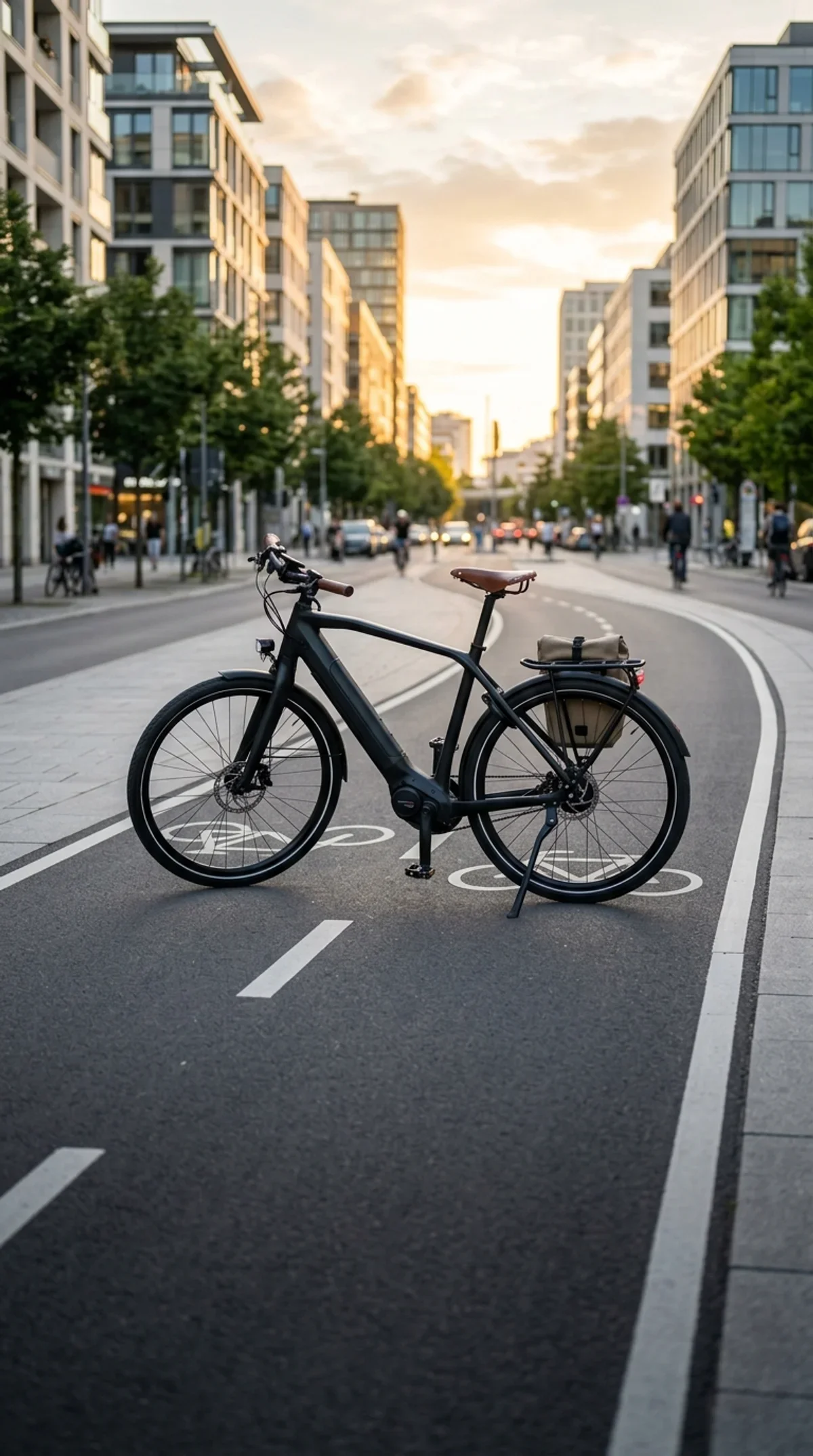 Kit elétrico para bicicleta com motor e bateria em ambiente de oficina